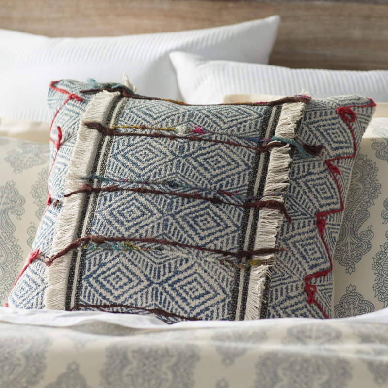 Mistana Denys Zipper Cotton Throw Pillow & Reviews Wayfair